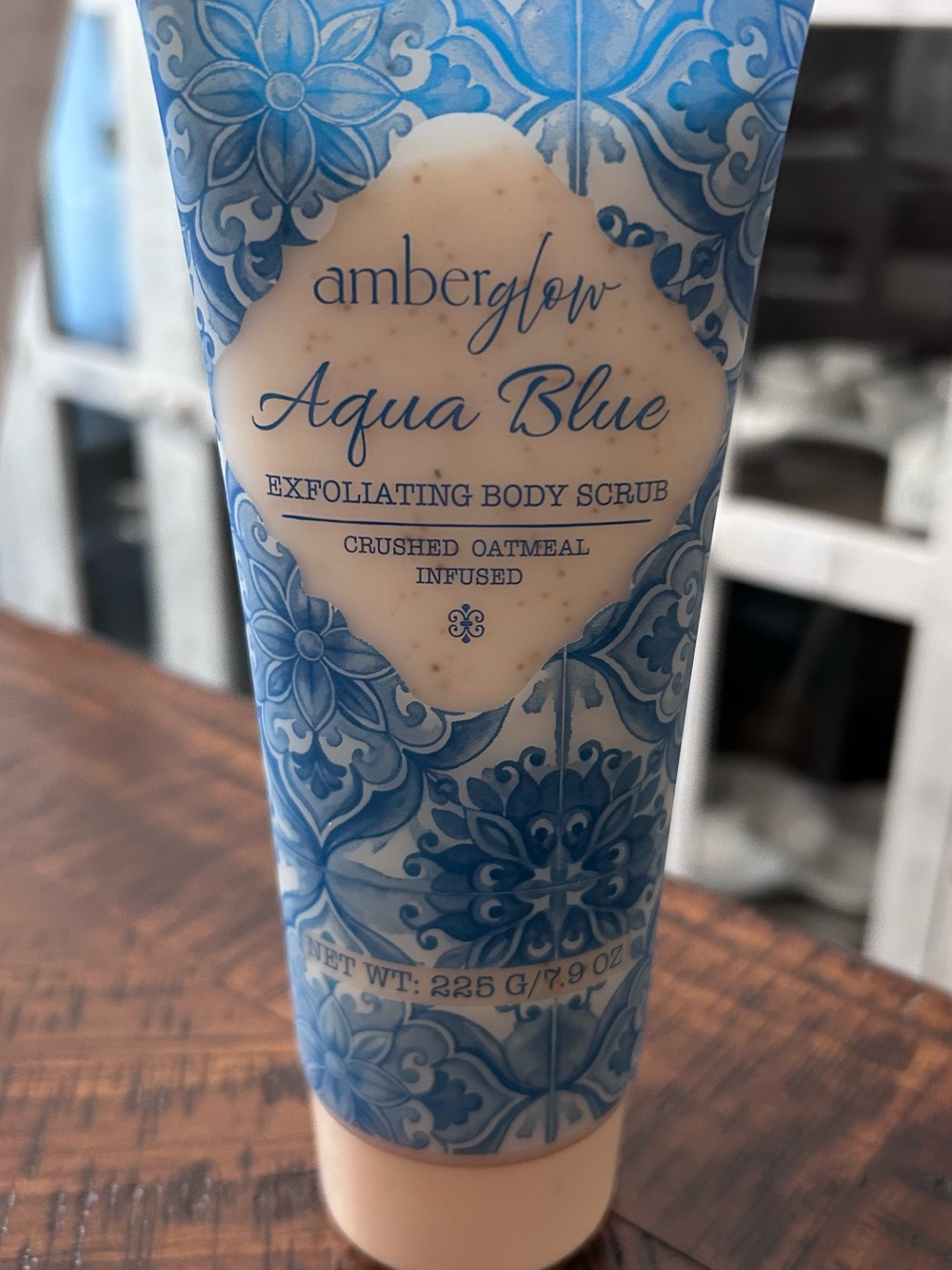 Amber Glow Aqua Blue Exfoliating Body Scrub - Blue